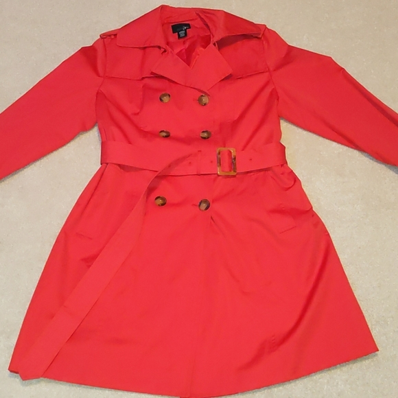 East 5th Jackets & Blazers - East5th red dressy raincoat